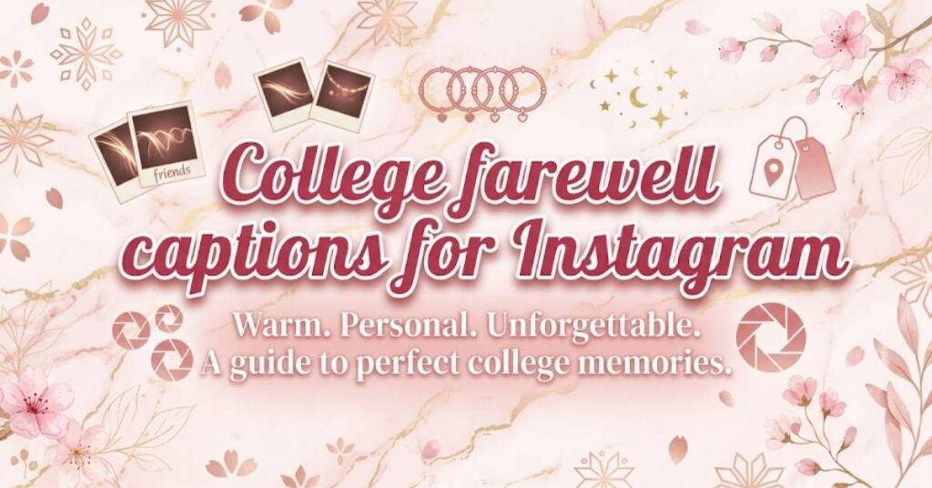 College farewell captions for Instagram