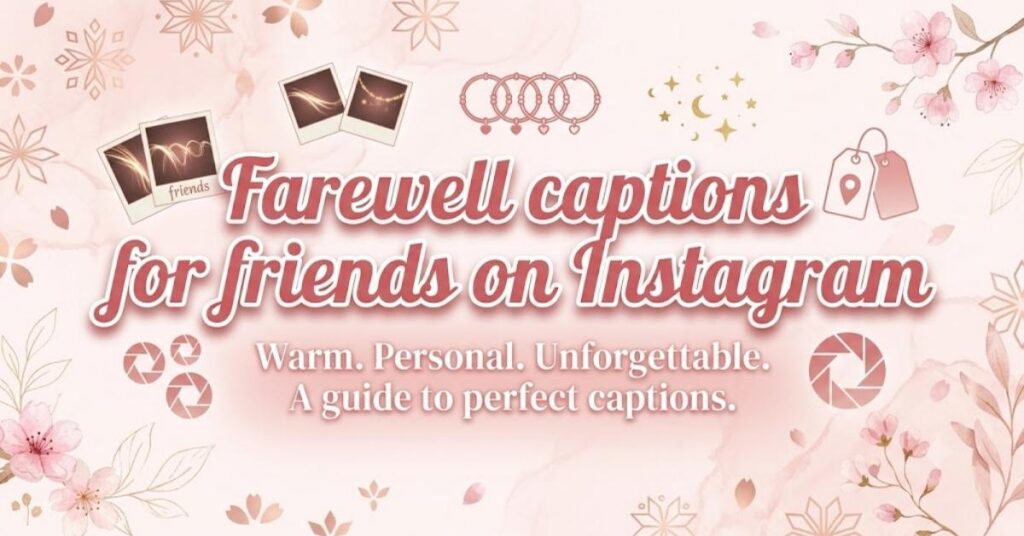 Farewell captions for friends on Instagram