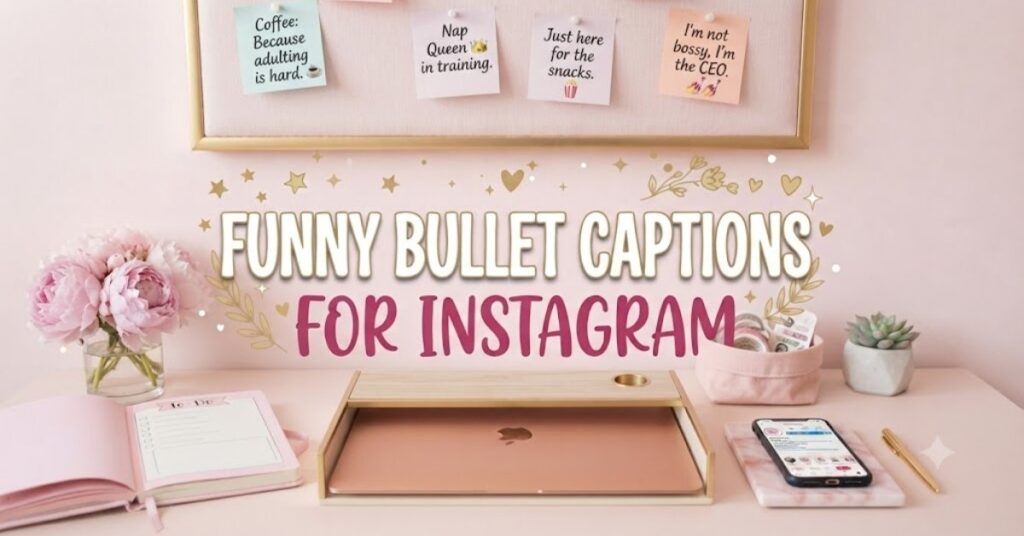 Funny Bullet Captions for Instagram