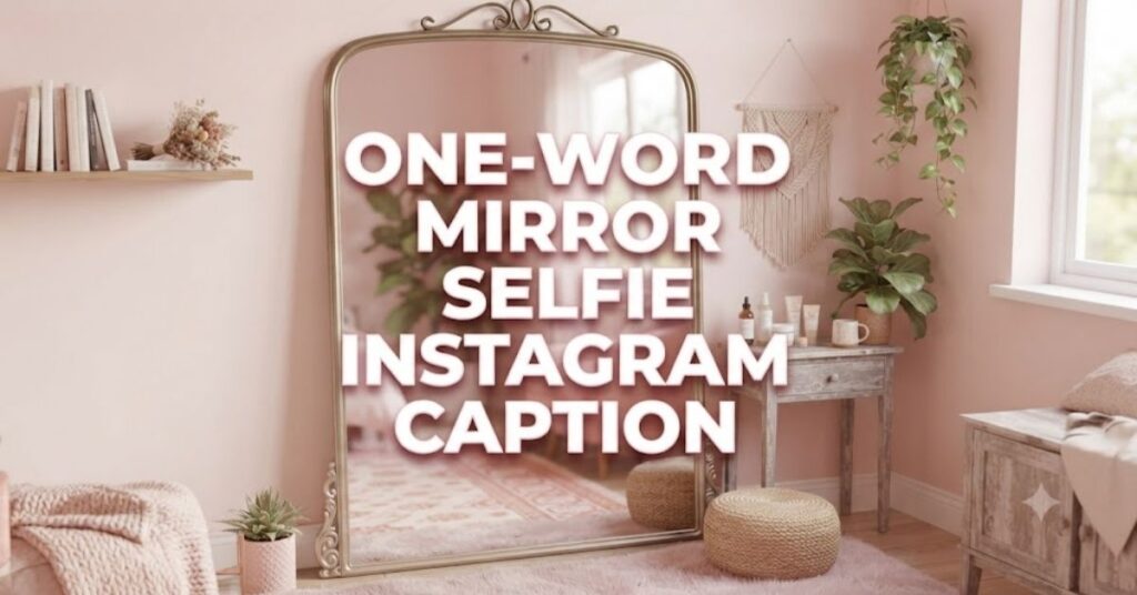 One-word mirror selfie Instagram caption