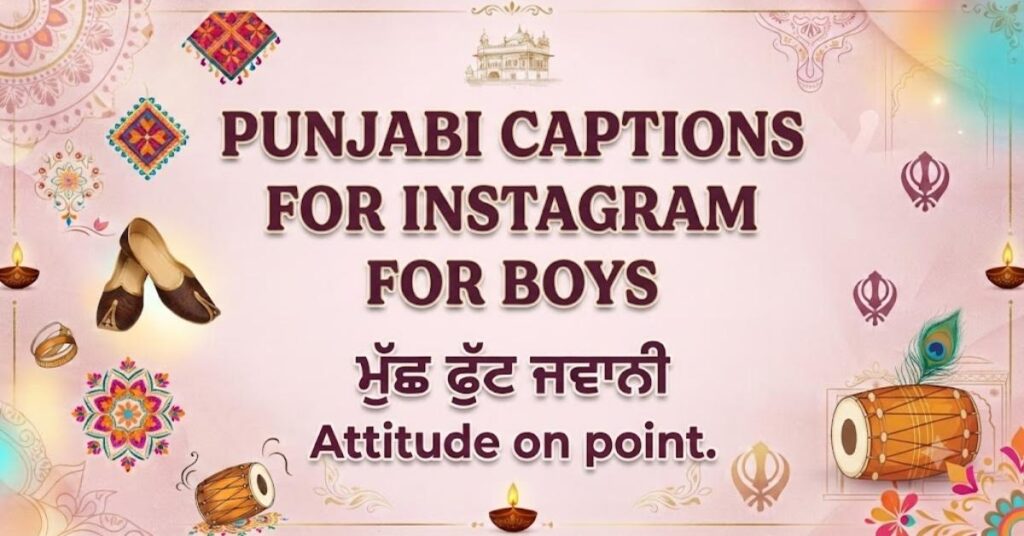 Punjabi Captions for Instagram for Boys