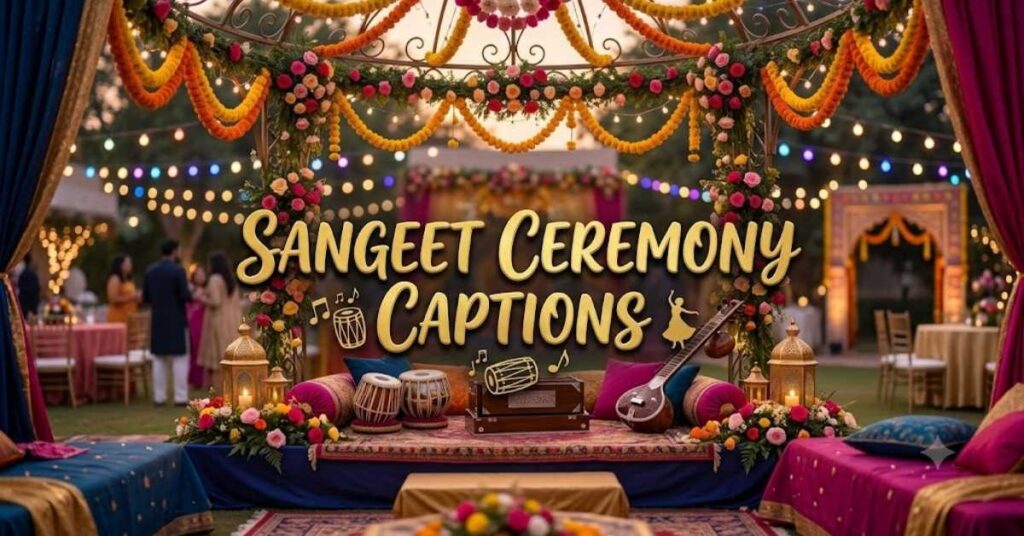 Sangeet Ceremony Captions