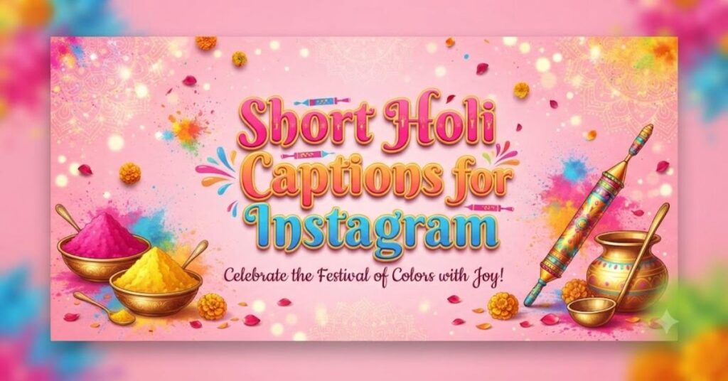 Short Holi Captions for Instagram