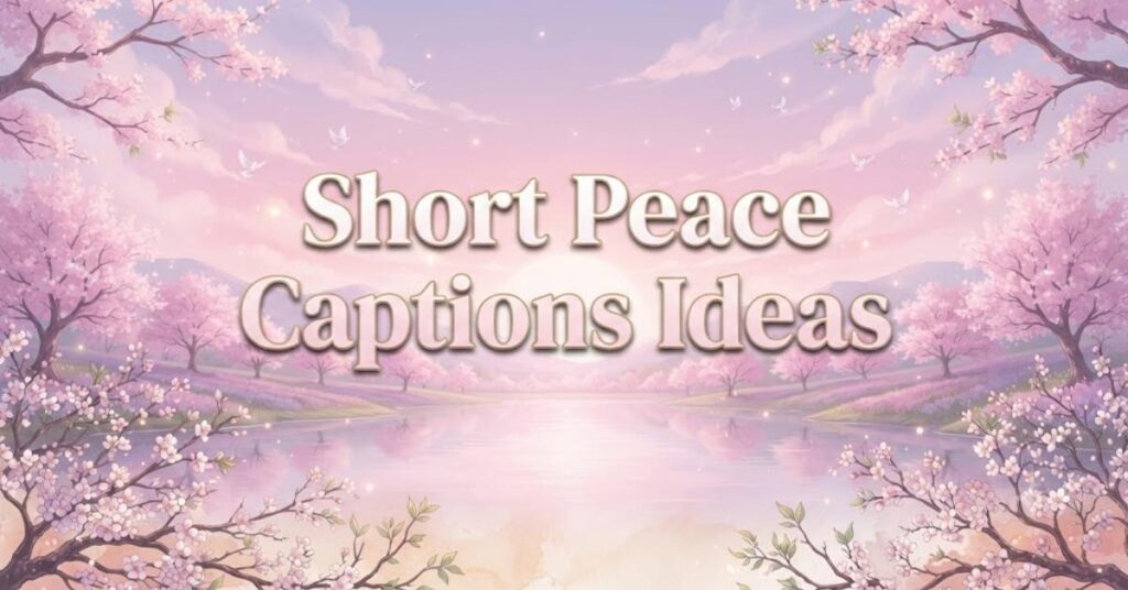 Short Peace Captions Ideas