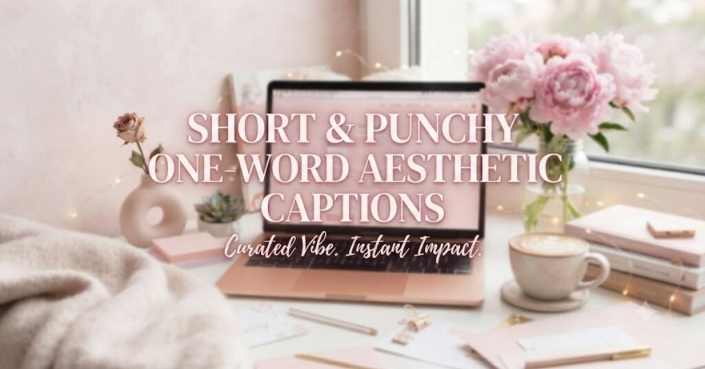 Short & Punchy One-Word Aesthetic Captions