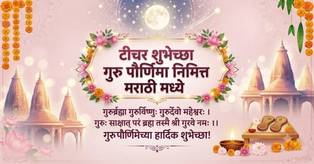 Teacher Wishes for Guru Purnima in Marathi
